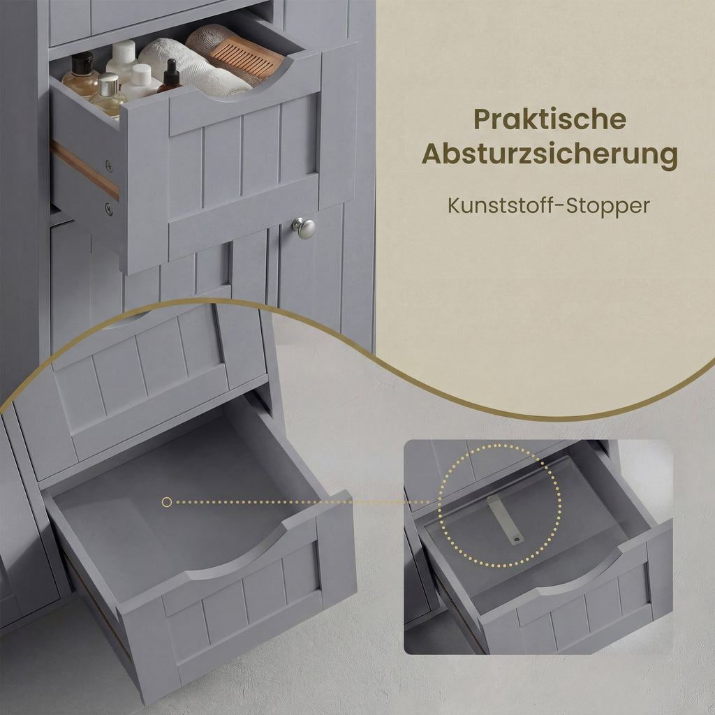 Badezimmerschrank, schmaler Badschrank, Beistellschrank