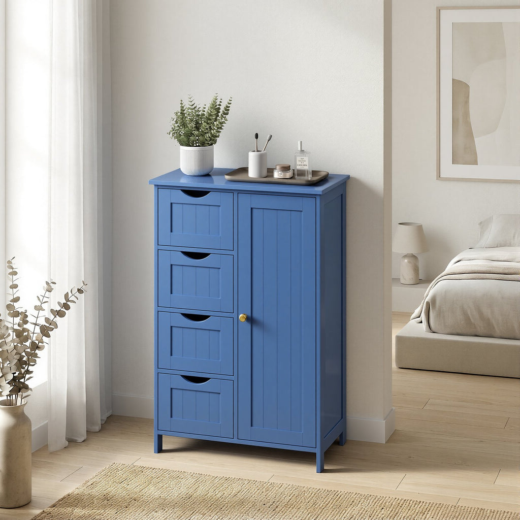 Badschrank, mit 4 Schubladen, Aufbewahrungsschrank