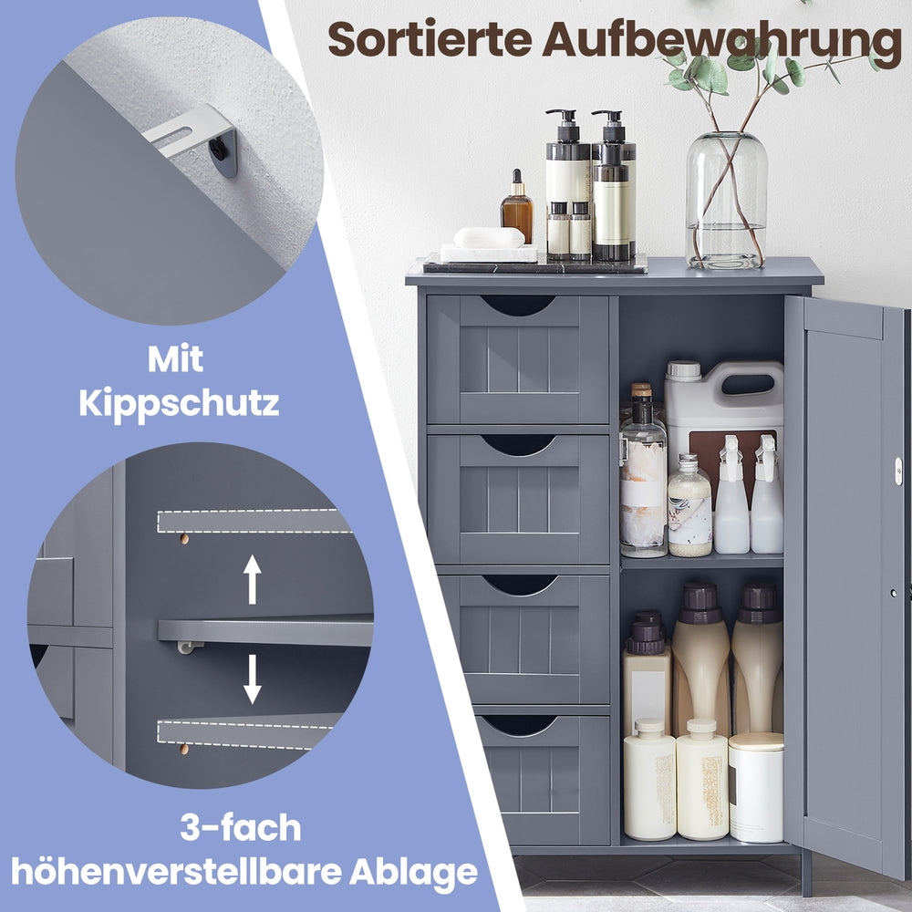 Badezimmerschrank, schmaler Badschrank, Beistellschrank