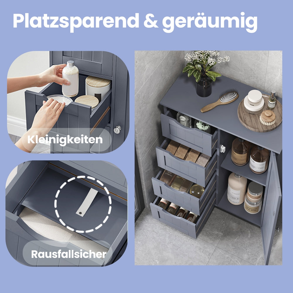 Badezimmerschrank, schmaler Badschrank, Beistellschrank