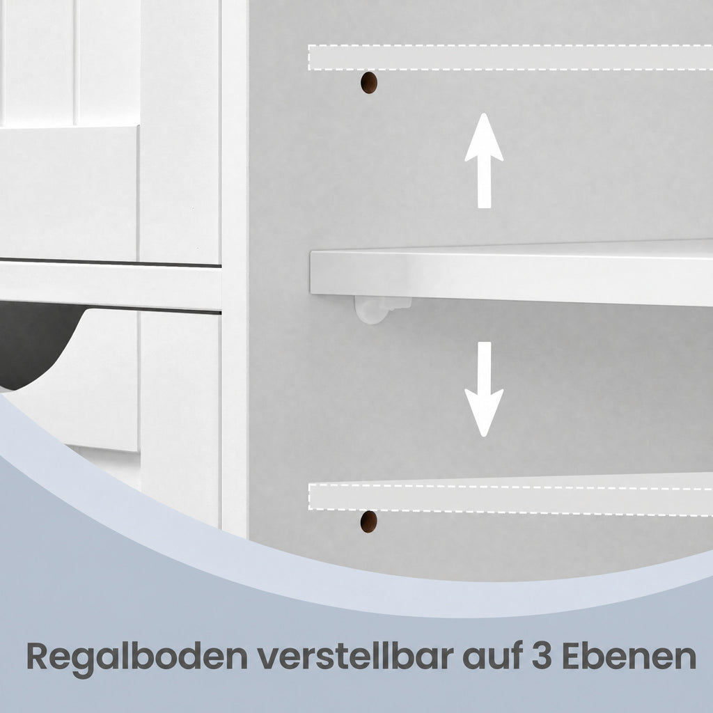 Badezimmerschrank, schmaler Badschrank, Beistellschrank