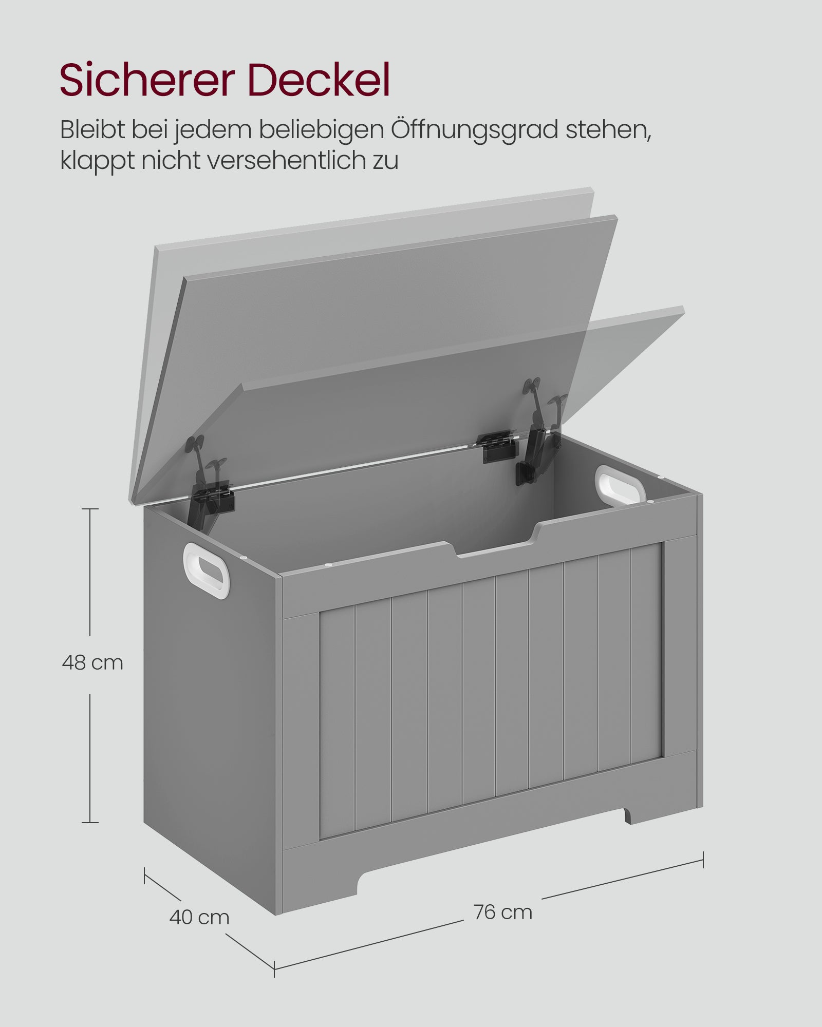Schuhbank mit Stauraum 40 x 76 x 48 cm Landhausstil