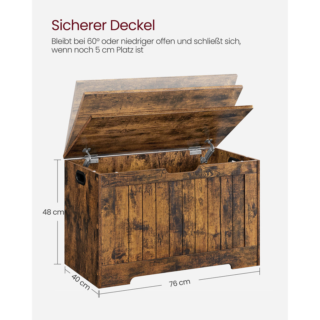 Schuhbank mit Deckel 40 x 76 x 48 cm