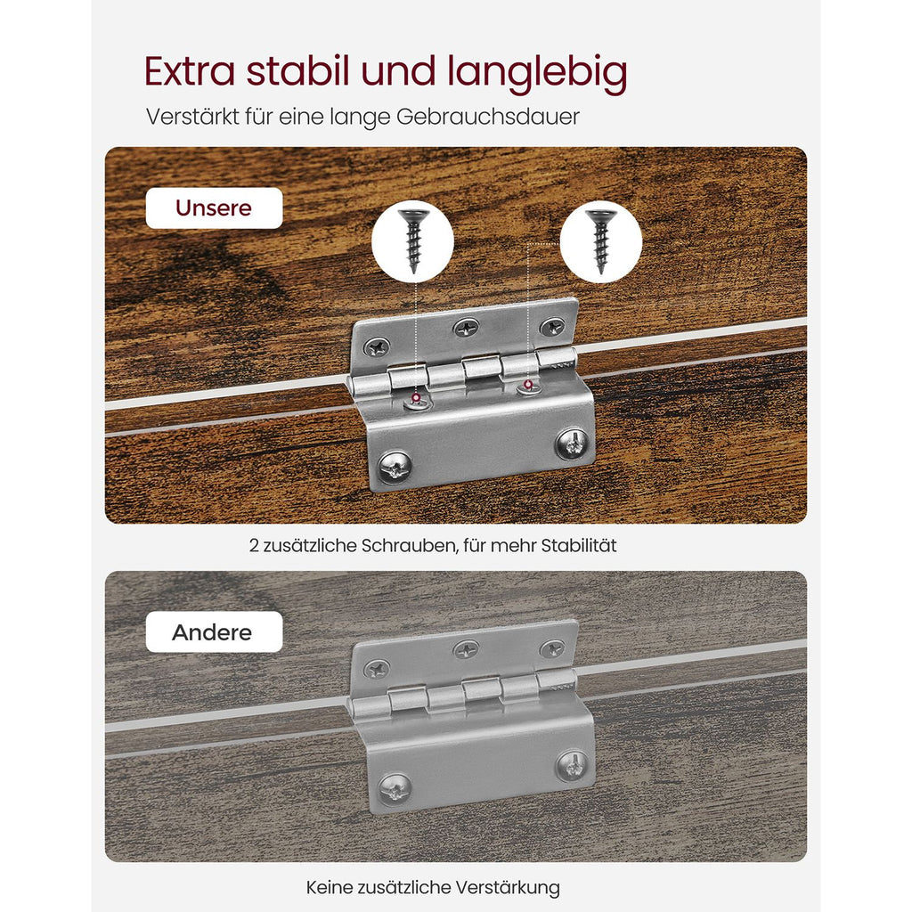 Schuhbank mit Deckel 40 x 76 x 48 cm