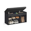 Schuhbank mit Sitzfläche und Stauraum 30 x 80 x 44 cm naturbeige-cappuccinobeige