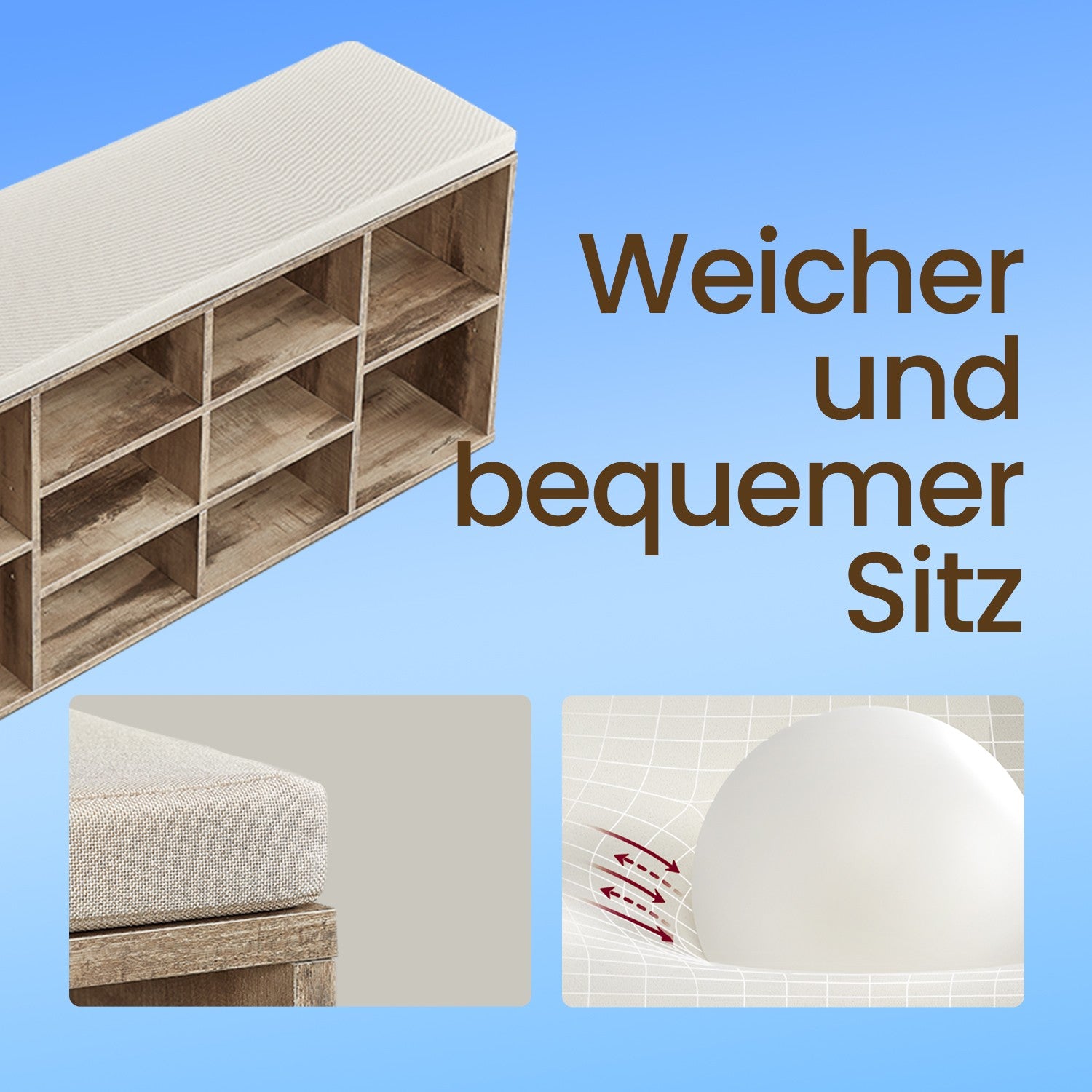 Schuhbank, Schuhregal, Sitzbank