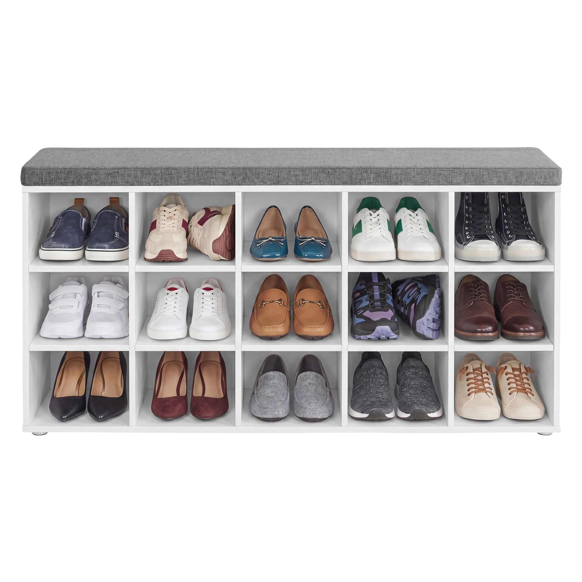 Schuhbank, Schuhregal mit Sitzfläche, Sitzbank mit Stauraum