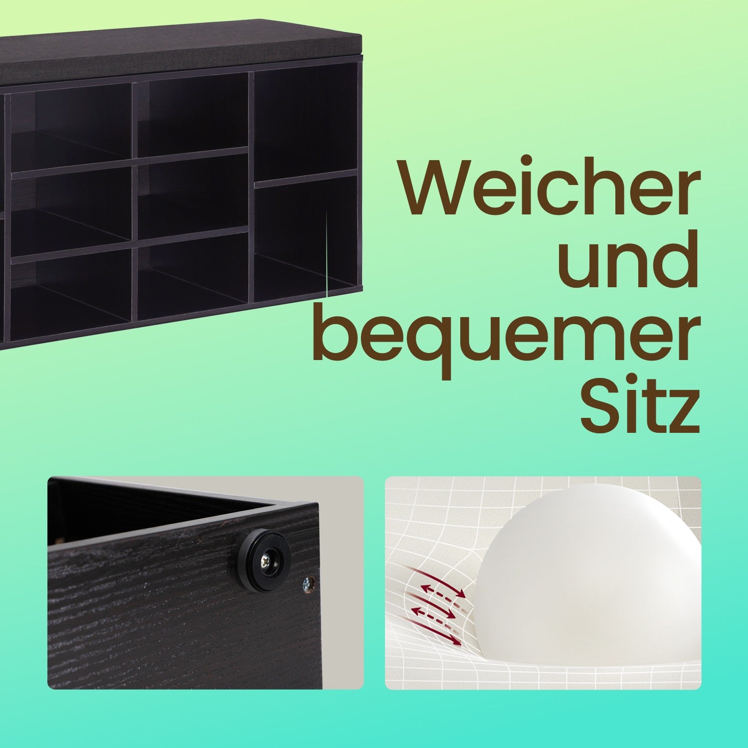 Schuhbank, Schuhregal, Sitzbank