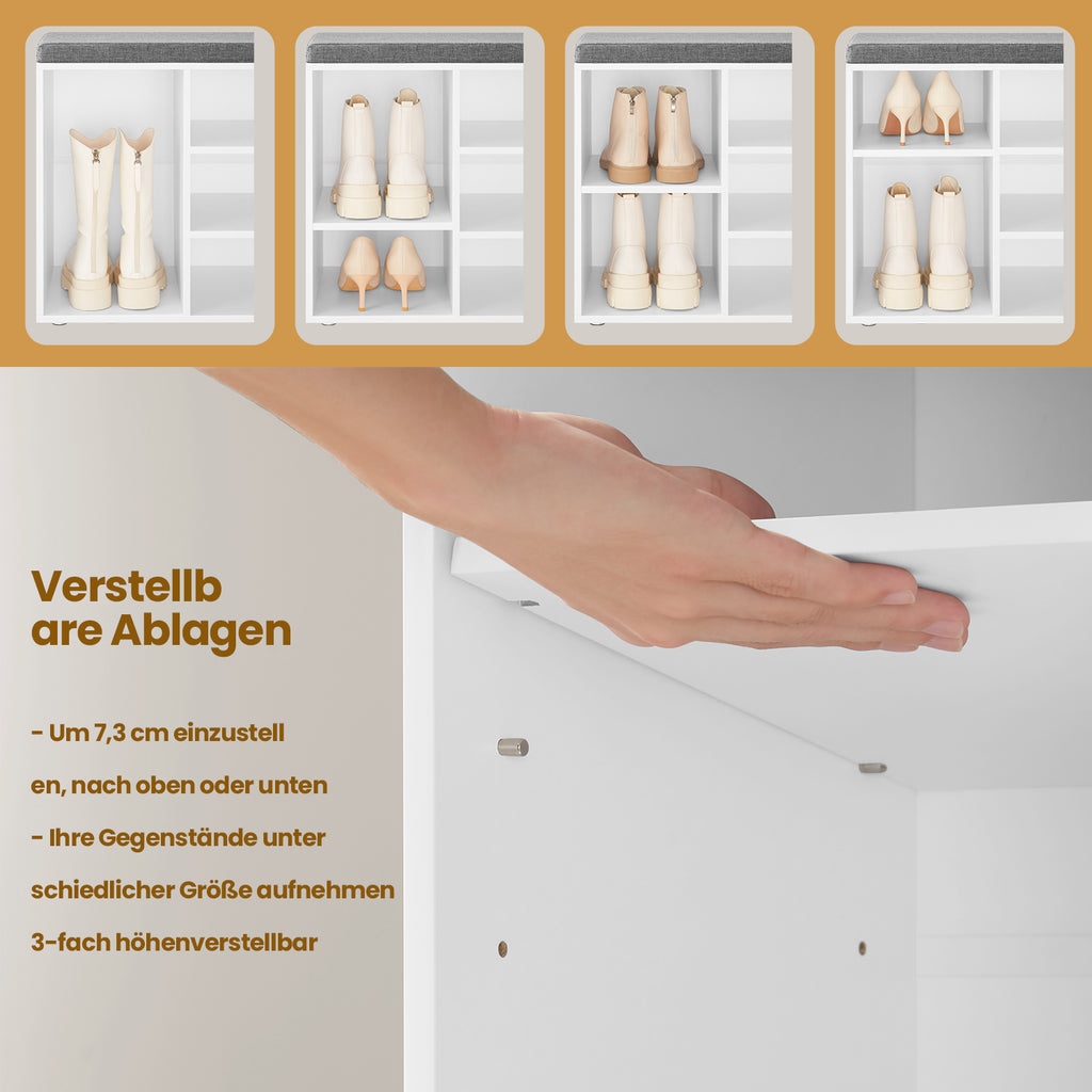 Schuhbank, Schuhregal, Sitzbank