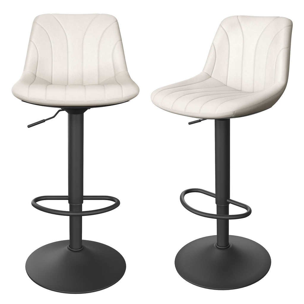 Barstuhl 2er Set, Küchenhocker, 88-108 cm höhenverstellbar