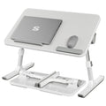 Laptoptisch grau 52x30x23 cm mit Schublade und Alugestell