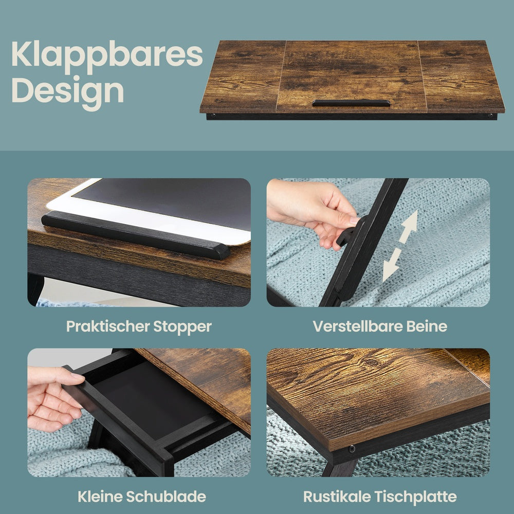 Laptoptisch, Laptopständer für Bett und Sofa, klappbare Beine
