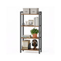 Bücherregal 24 x 40 x 107 cm mit 4 Ebenen und offenen Ablagen vintagebraun-schwarz