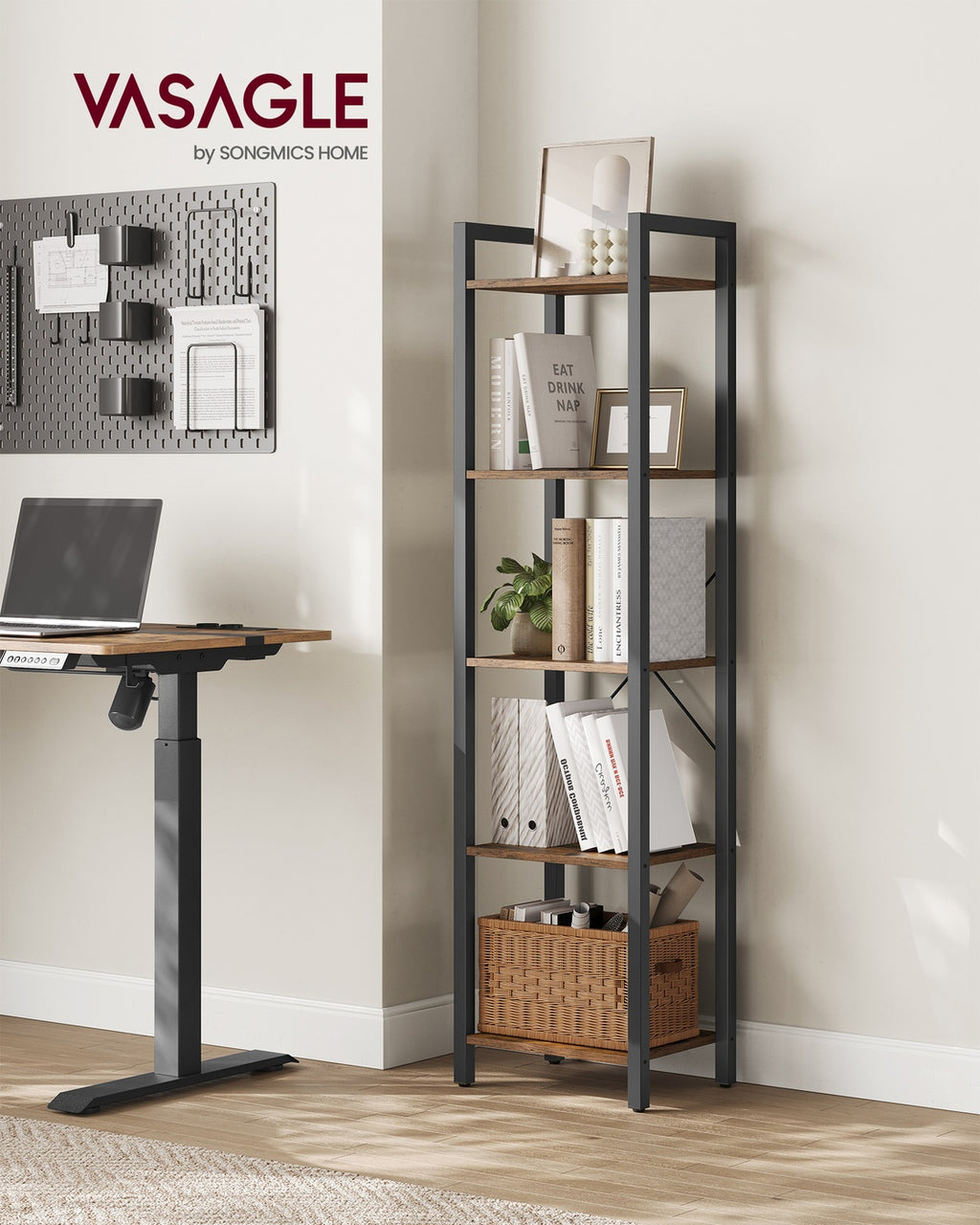 Bücherregal mit 5 Regalebenen