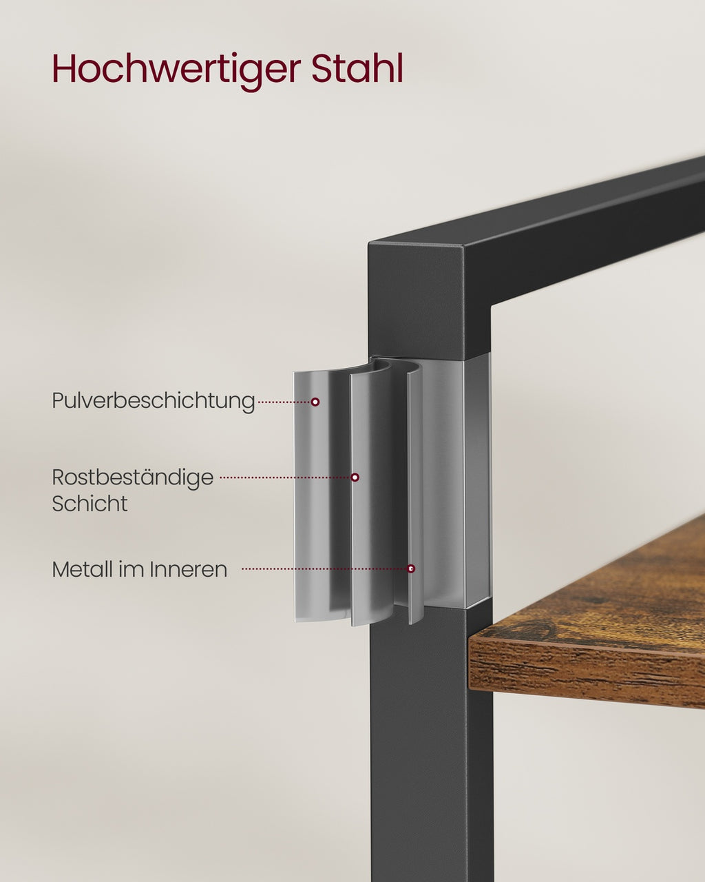 Bücherregal mit 5 Regalebenen