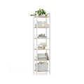Regal mit 6 Ebenen 30 x 40 x 186 cm naturbeige-mattweiß