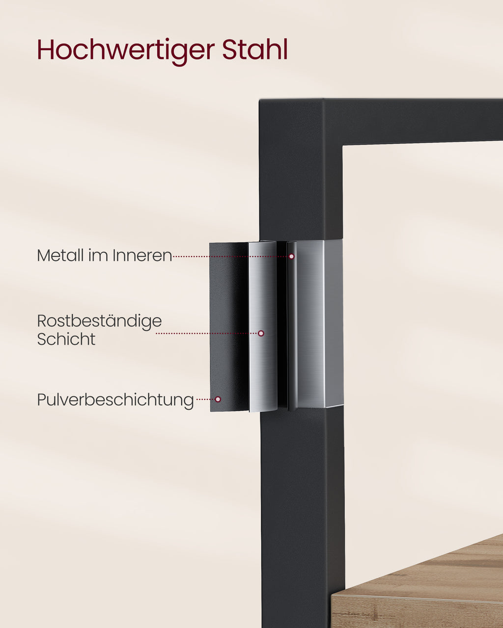 Standregal mit 14 Ablagen in Industrie-Design