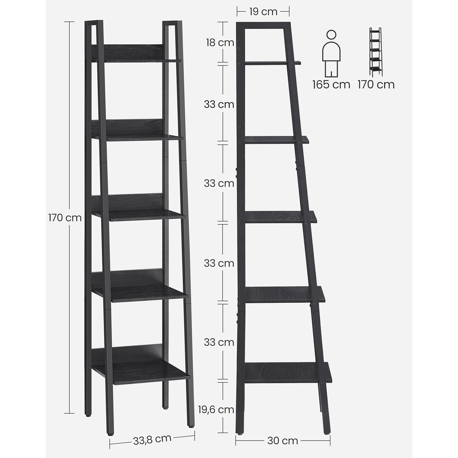 Leiterregal mit 5 Ebenen