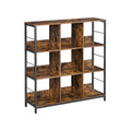 Regal mit 3 Ebenen für Wohnzimmer vintagebraun-schwarz