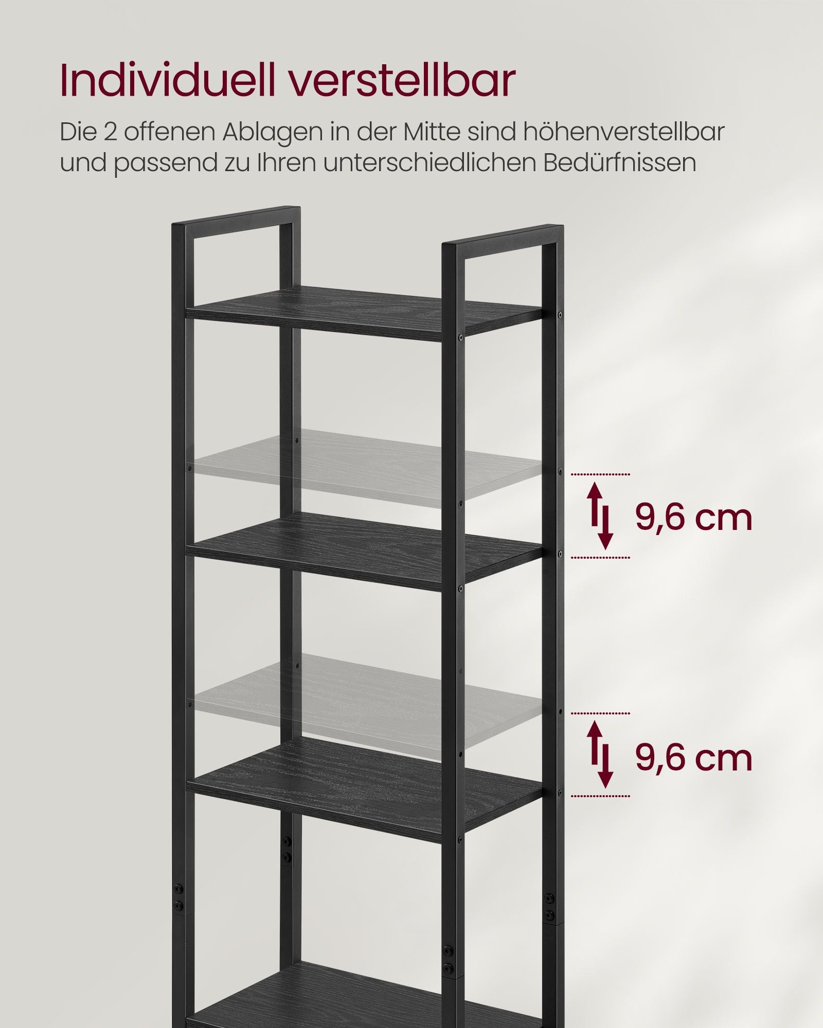 Bücherregal 24 x 40 x 159,5 cm ebenholzschwarz-tintenschwarz