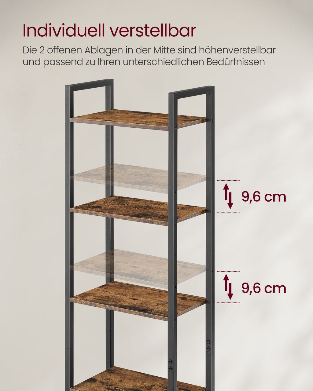 Bücherregal 24 x 40 x 159,5 cm vintagebraun-tintenschwarz