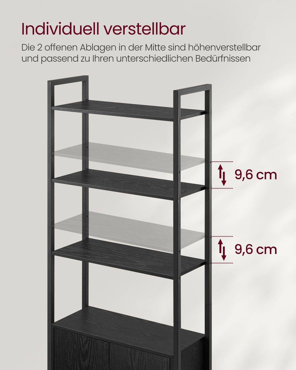 Bücherregal 24 x 60 x 159,5 cm ebenholzschwarz-tintenschwarz