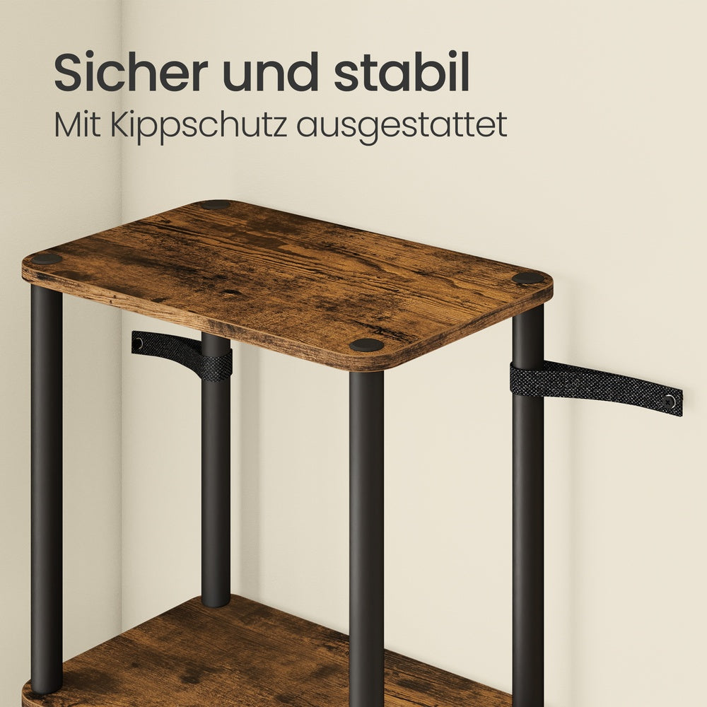 Standregal mit werkzeugloser Montage und sechs Ebenen