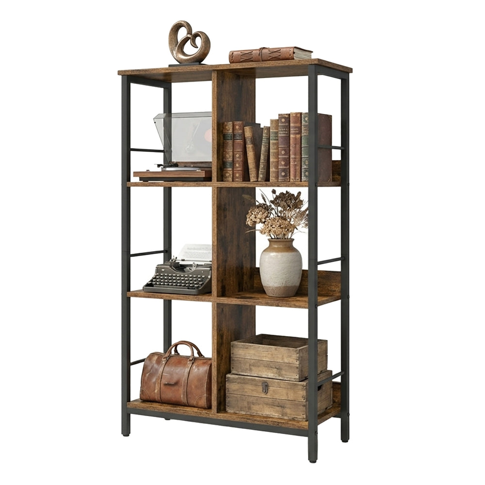 Regal mit 3 Ebenen, 6 Fächern, Bücherregal