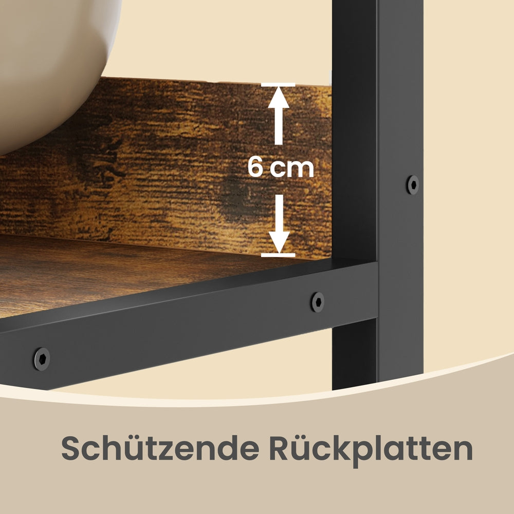 Regal mit 3 Ebenen, 6 Fächern, Bücherregal