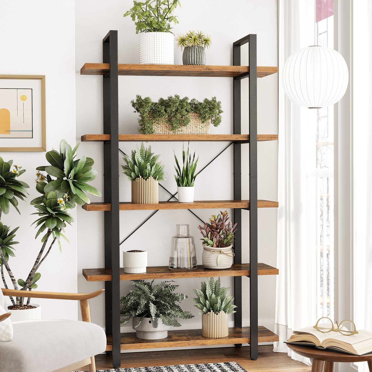 Stabiles Standregal mit 5 Regalebenen