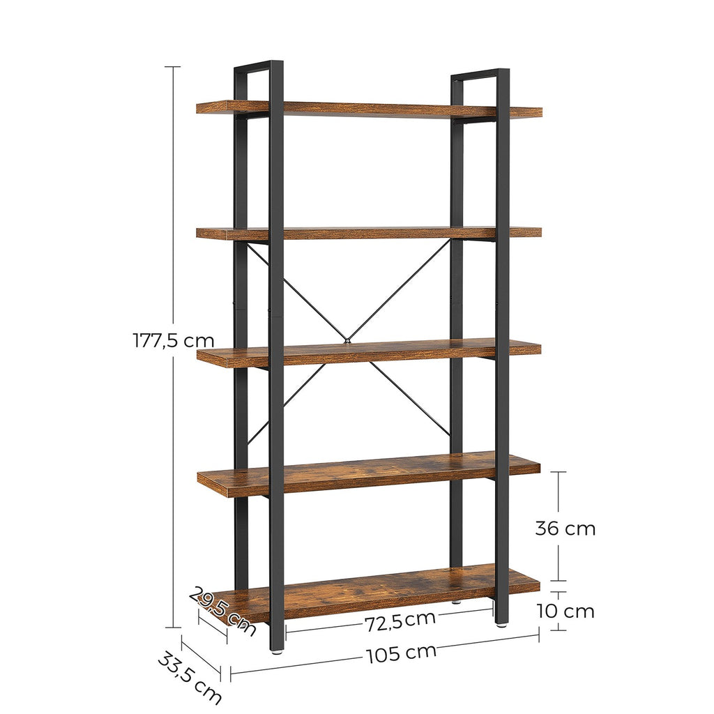 Stabiles Standregal mit 5 Regalebenen