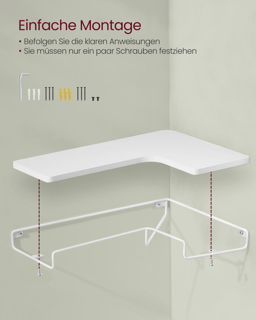 L-förmiges Eckregal 2er Set wolkenweiß