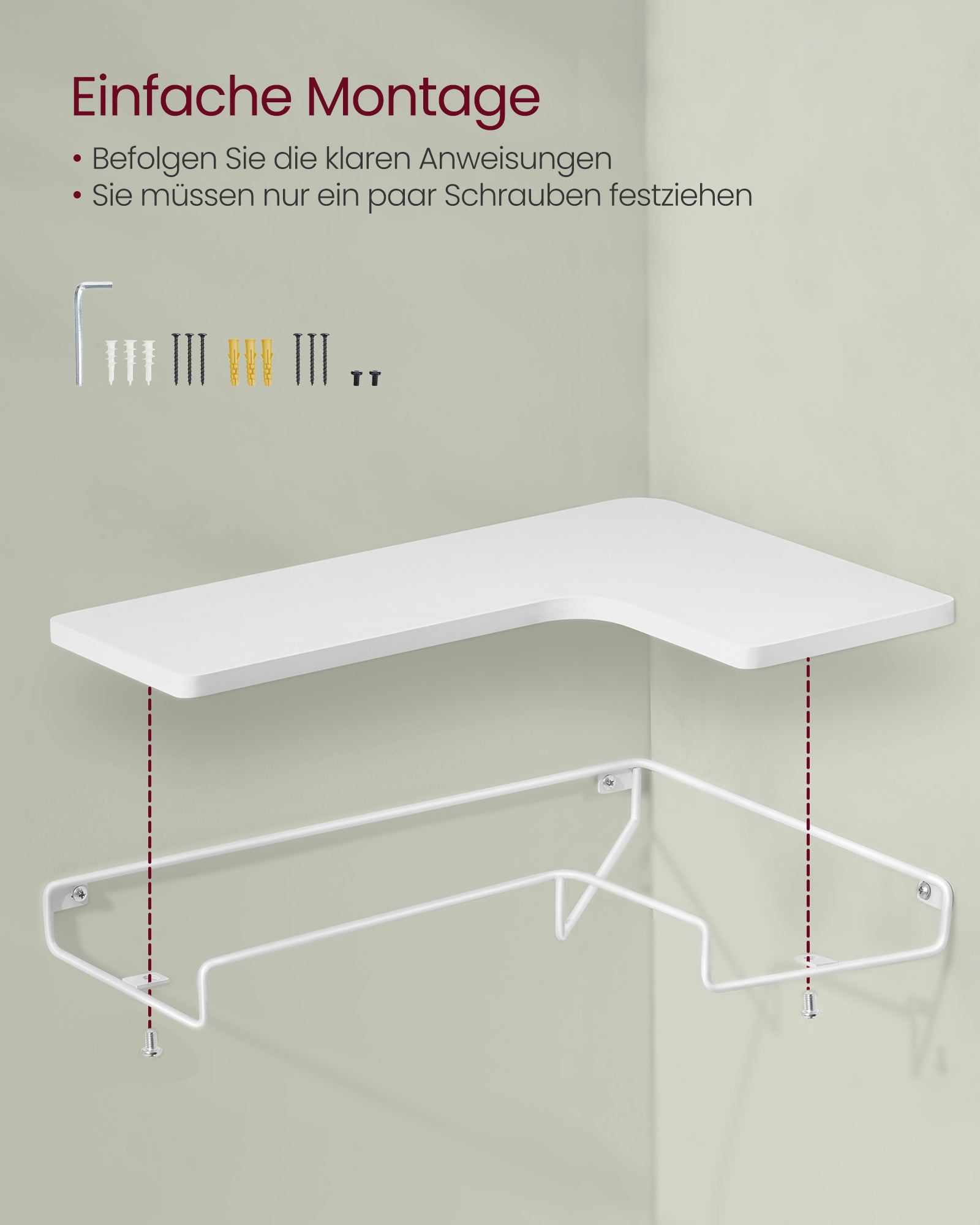 L-förmiges Eckregal 2er Set wolkenweiß