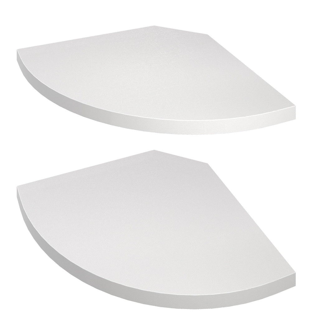 2er Set Eckregal, Fächerförmiges Schweberegal für Schlafzimmer, 20 x 20 x 1
