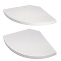 2er Set Eckregal, Fächerförmiges Schweberegal für Schlafzimmer, 20 x 20 x 1