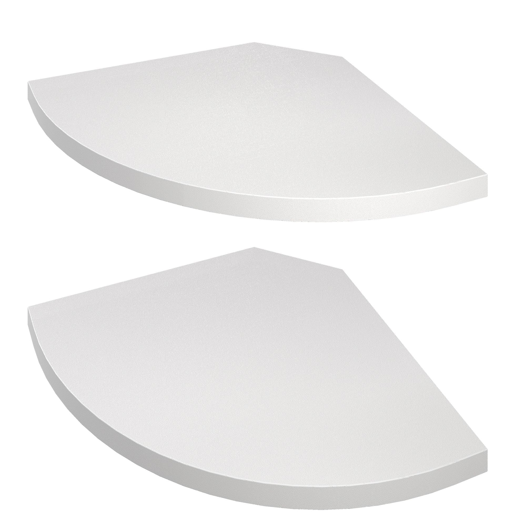 2er Set Eckregal, Fächerförmiges Schweberegal für Schlafzimmer, 20 x 20 x 1