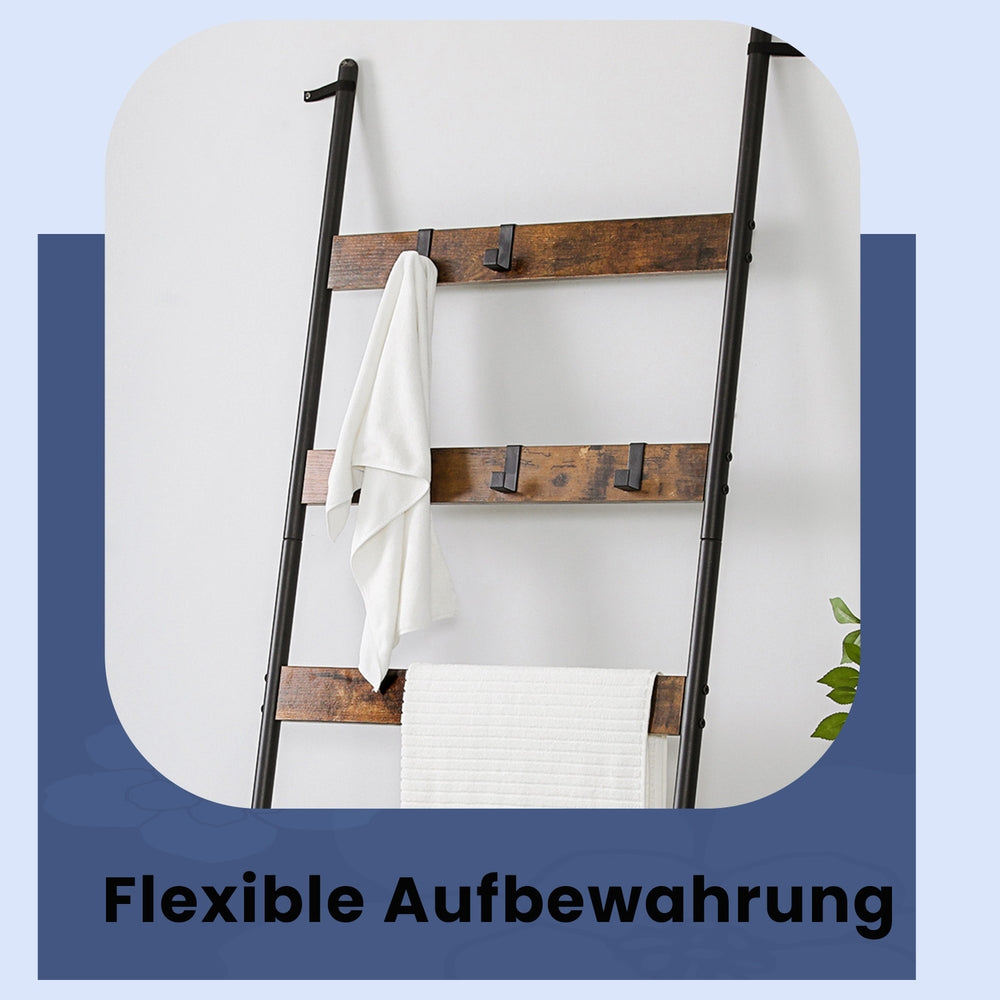 Schrägleiterregal, Handtuchhalter, 5 Ebenen