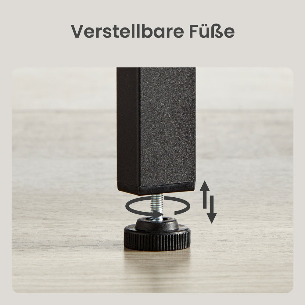 Bücherregal 6 Ebenen, Standregal mit Stahlrahmen, freistehendes Regal