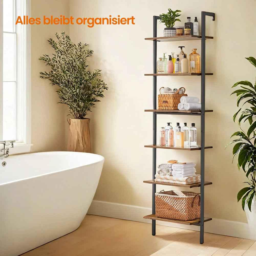 6 stufiges Standregal, Bücherregal, Aufbewahrung