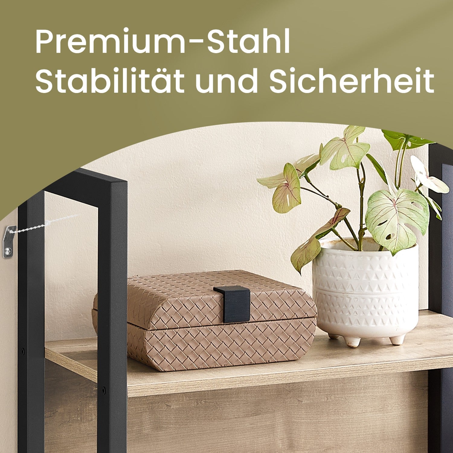 Bücherregal, Standregal mit 14 Ablagen, Regal mit Metallrahmen