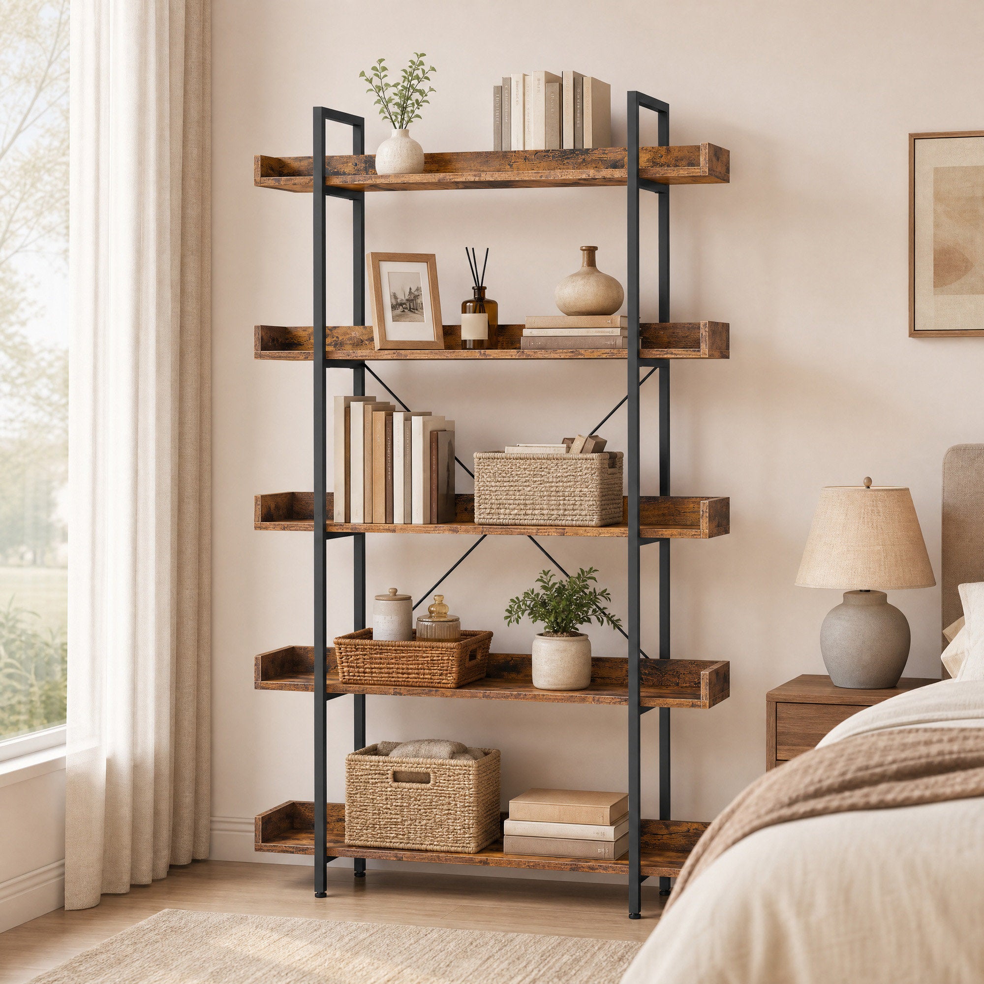 Bücherregal mit 5 Ebenen