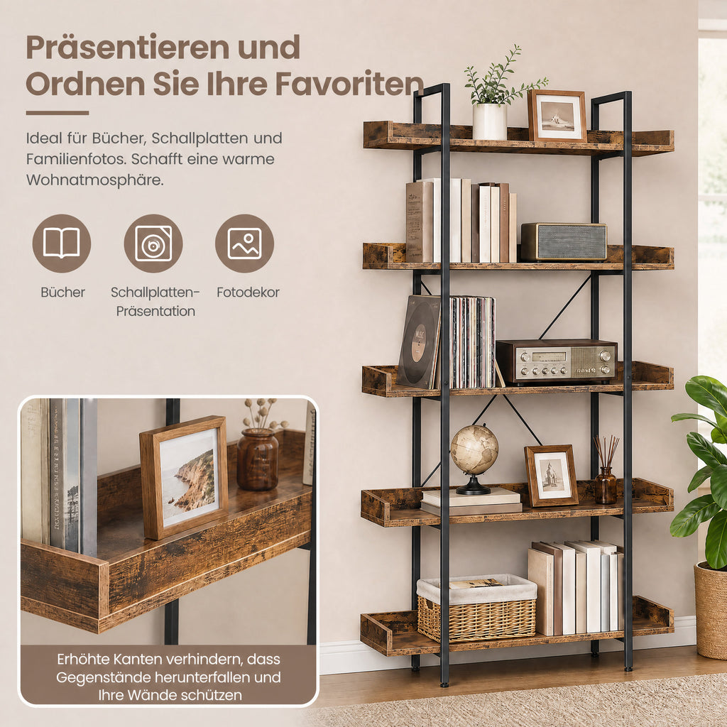 Bücherregal mit 5 Ebenen