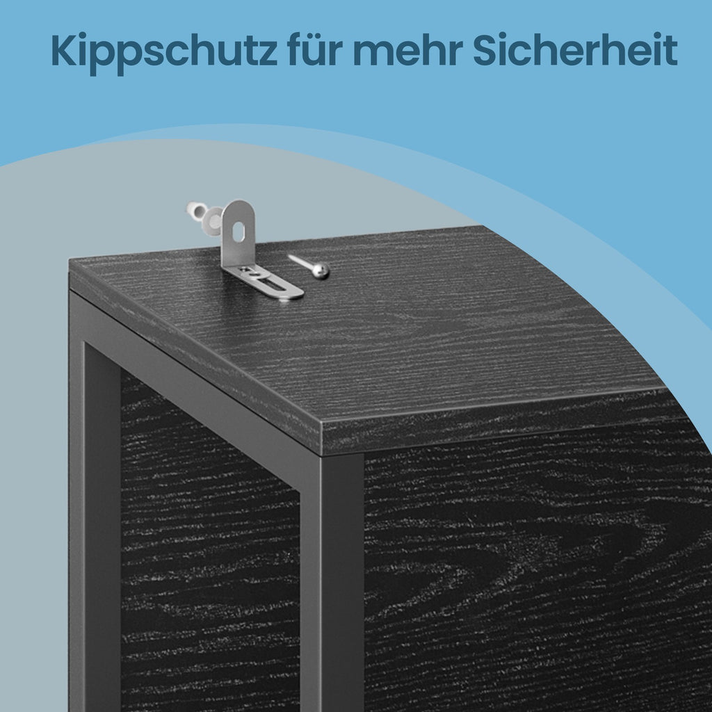 6 stöckiges Standregal, Aufbewahrungsregal mit einstellbaren LED-Leuchten, 178