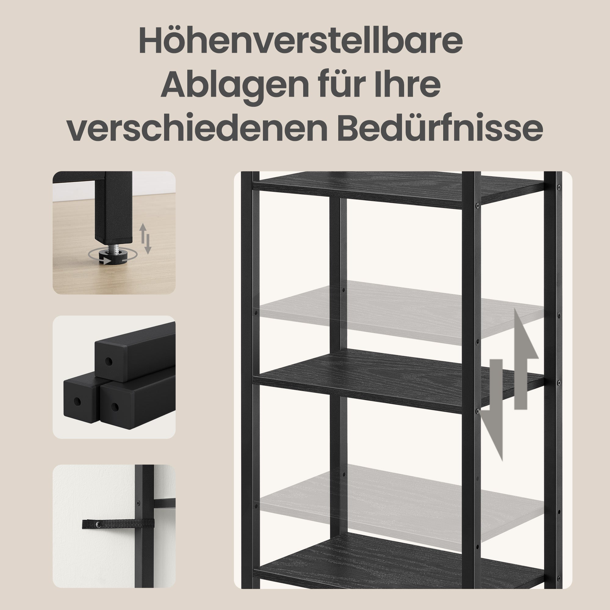 Bücherregal, 6 Ebenen, Regal