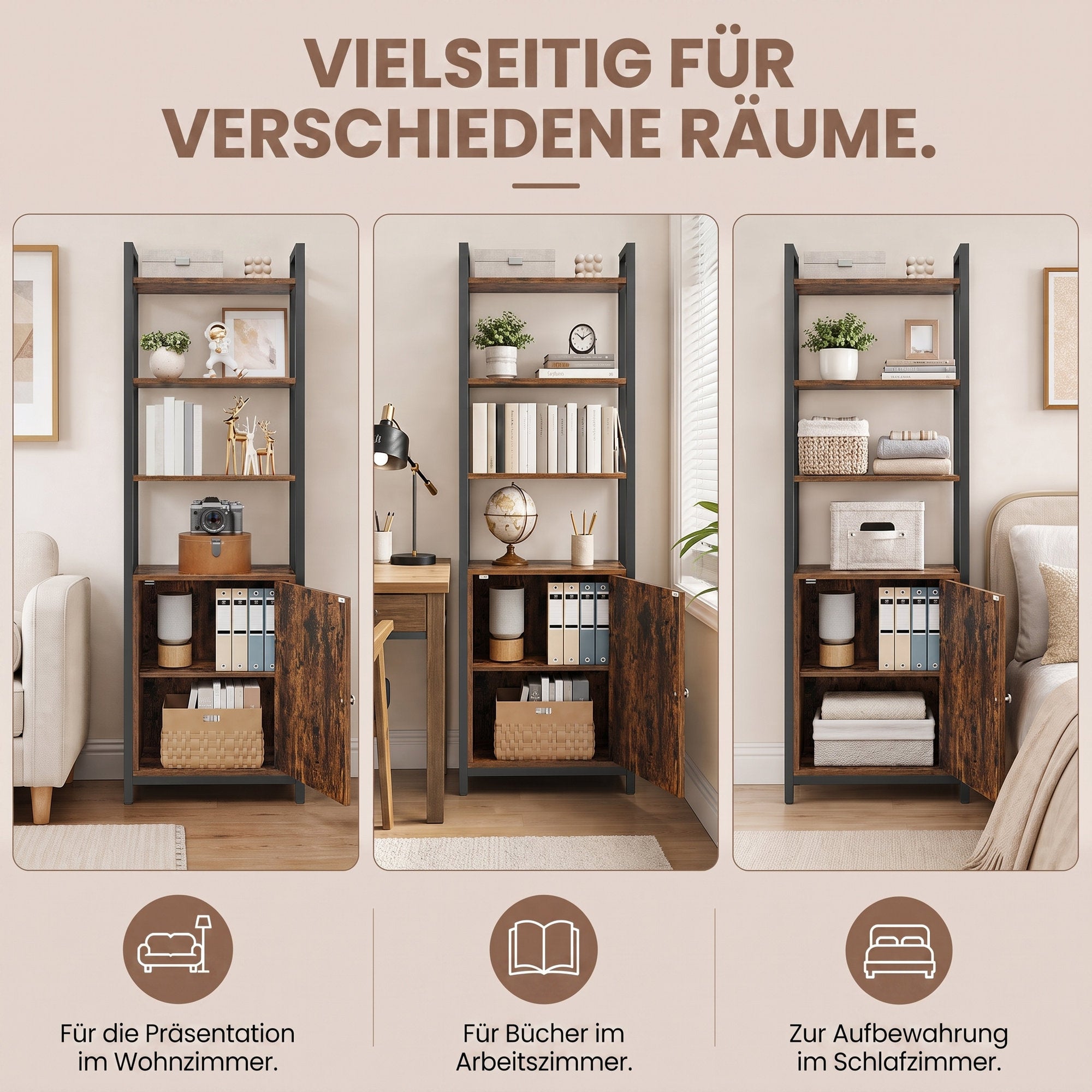 Bücherregal, 6 Ebenen, Regal