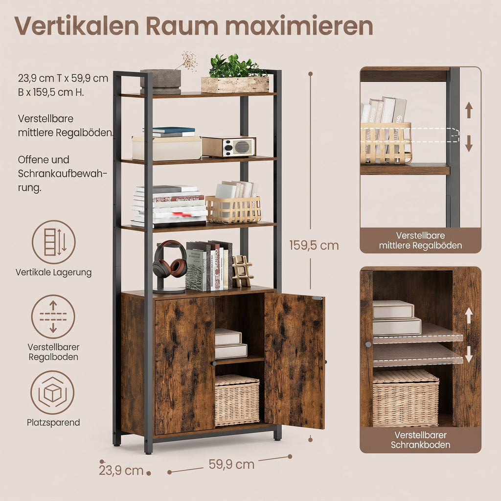 Bücherregal, 6 Ebenen, Regal