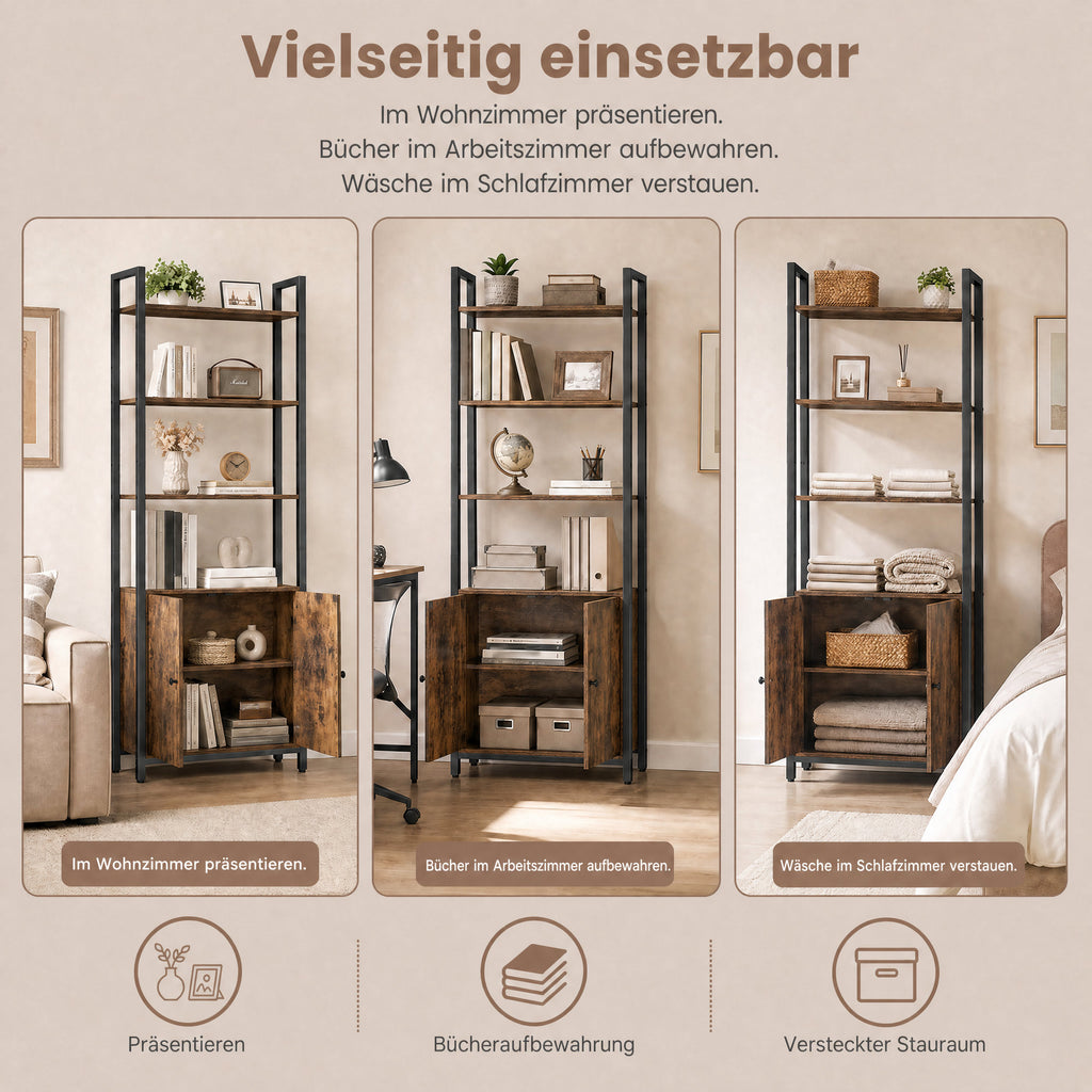 Bücherregal, 6 Ebenen, Regal