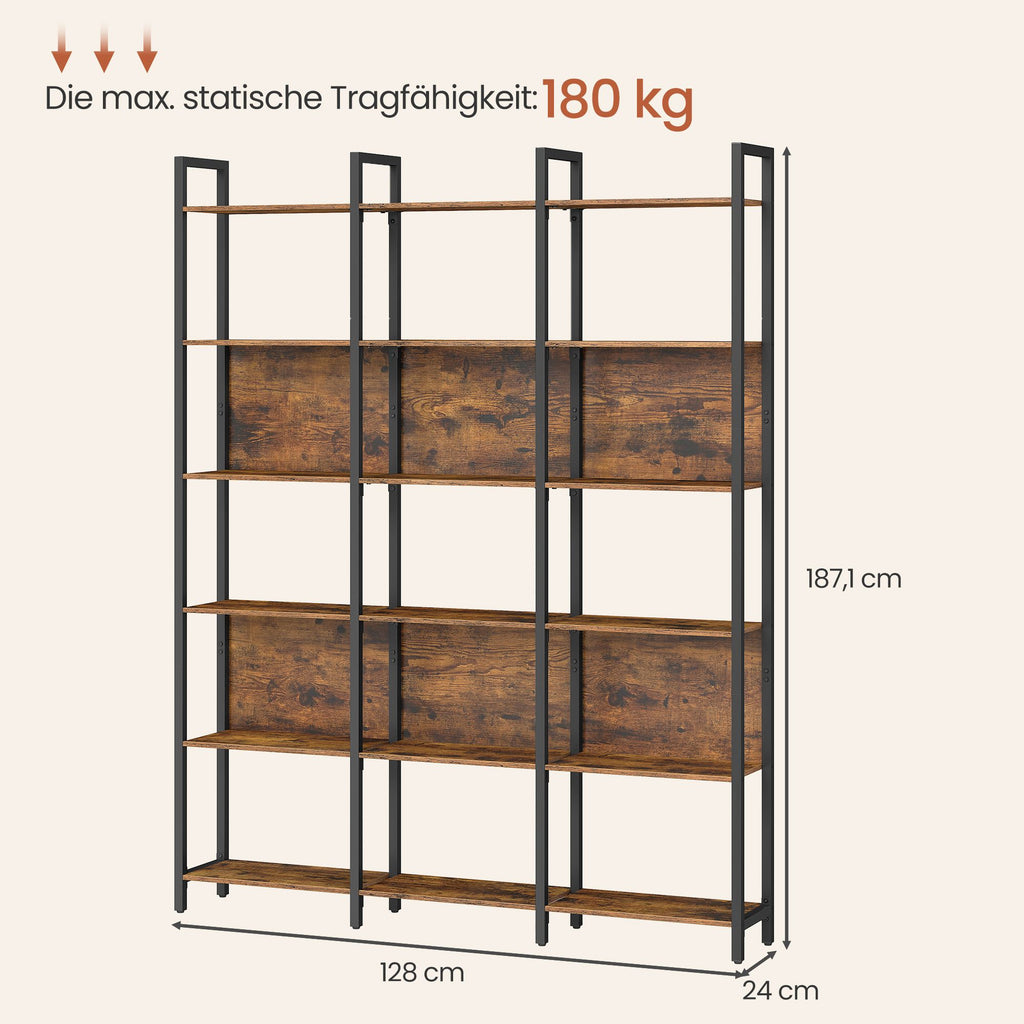 Bücherregal mit 5 Ebenen, Küchenregal, Standregal