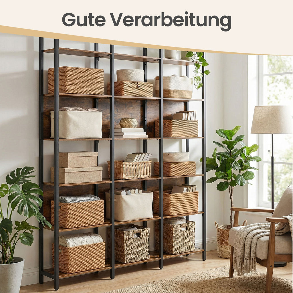 Bücherregal mit 5 Ebenen, Küchenregal, Standregal