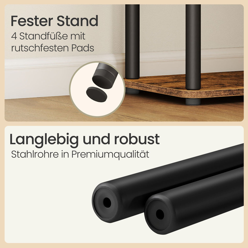 Superschnelle werkzeuglose Montage, Regal mit 6 Ebenen, Standregal